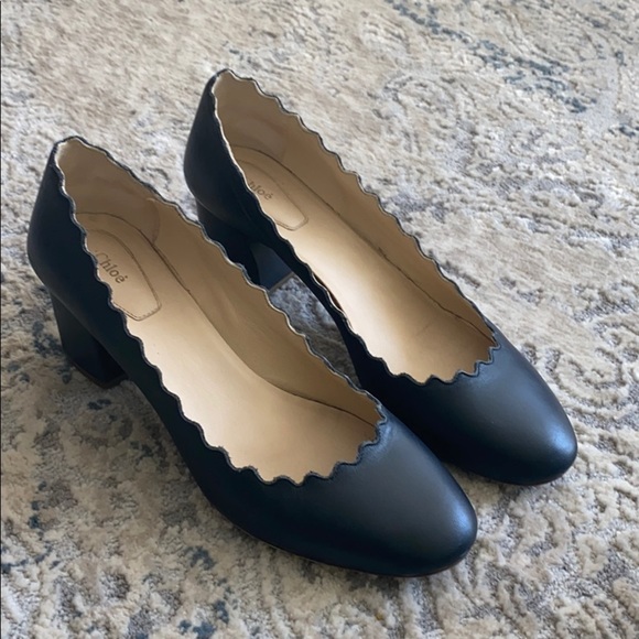 Chloe scalloped leather pumps -37 - Picture 5 of 10